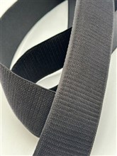 Klittenband elastisch zwart 5cm haak